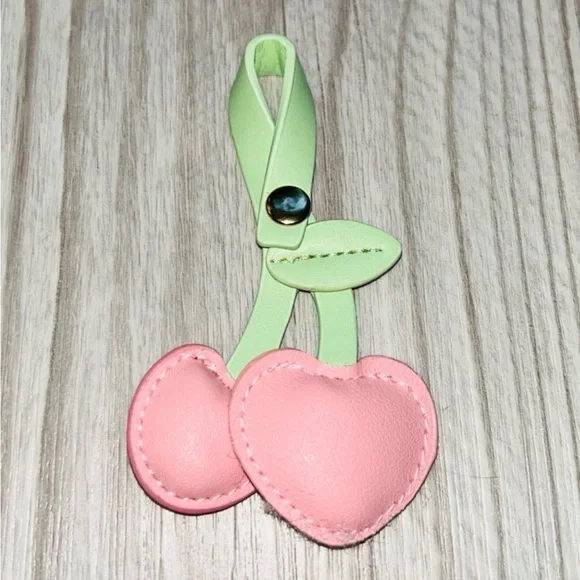 🍒 2 Cherry Heart Pendant Charms Classic & Pastel NWT - Picture 8 of 11